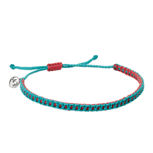 Load image into Gallery viewer, 4ocean Bali Cobra Braided Anklet - Caribbean Blue &amp; Red [6-pack]