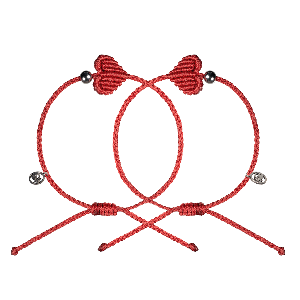 Love the Ocean Heart Bracelet (2-pack) [6 pk] - Red