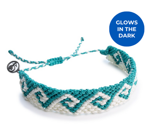 4ocean Bali Wave Braid Bracelet - Turquoise & Glow [6-pack]