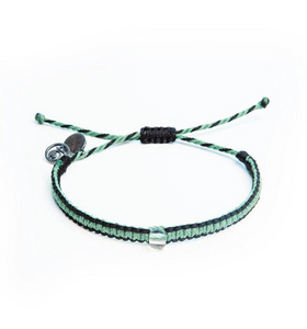 4ocean x MANG Coastal Restoration Bracelet - Seafoam Green & Black [6-pack]