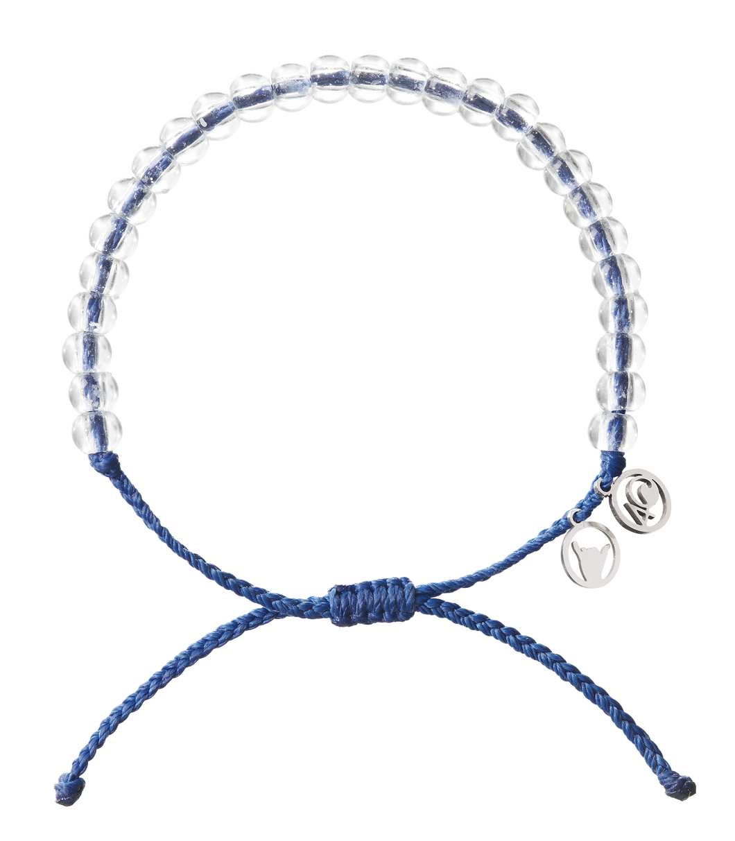 4ocean Signature Beaded Bracelet - Blue - Wholesale [6-pack]